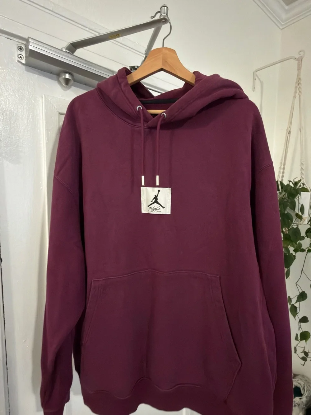 Jordan Maroon Pullover Hoodie with Jumpman Patch
